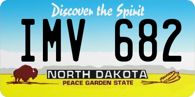 ND license plate IMV682