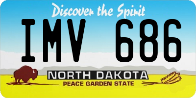 ND license plate IMV686