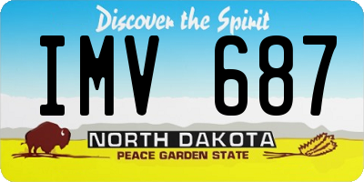 ND license plate IMV687