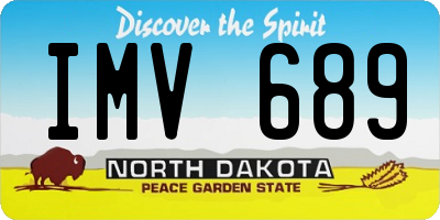 ND license plate IMV689