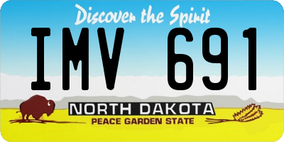 ND license plate IMV691