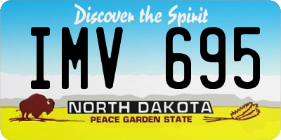 ND license plate IMV695