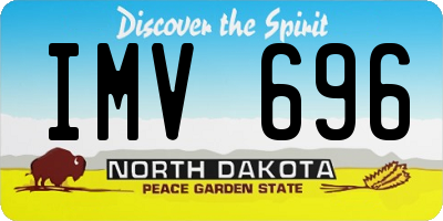 ND license plate IMV696
