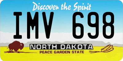 ND license plate IMV698