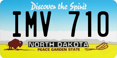 ND license plate IMV710
