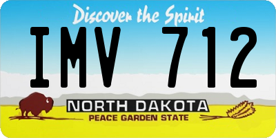 ND license plate IMV712