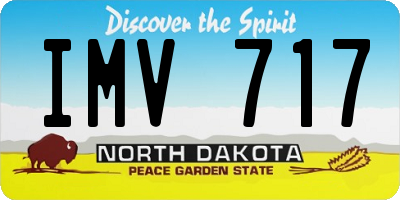 ND license plate IMV717