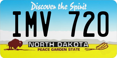 ND license plate IMV720