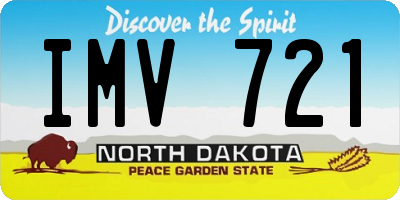 ND license plate IMV721