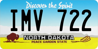 ND license plate IMV722