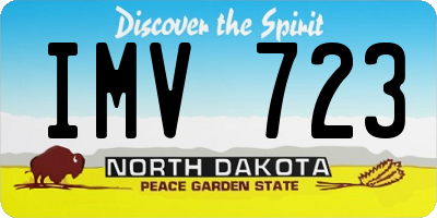 ND license plate IMV723