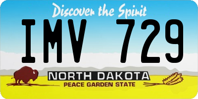 ND license plate IMV729