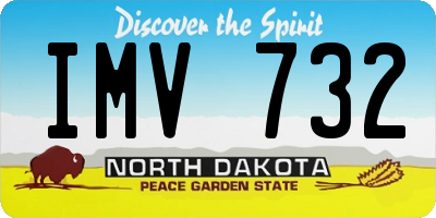 ND license plate IMV732