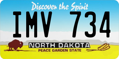 ND license plate IMV734
