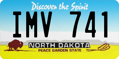ND license plate IMV741