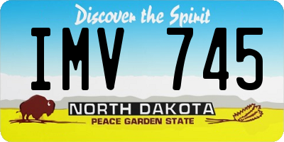 ND license plate IMV745