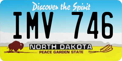ND license plate IMV746