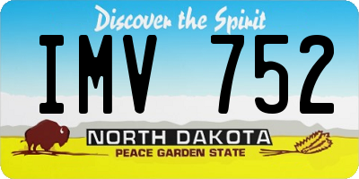 ND license plate IMV752