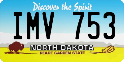 ND license plate IMV753