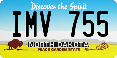 ND license plate IMV755