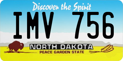 ND license plate IMV756