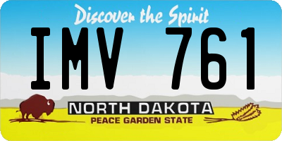 ND license plate IMV761
