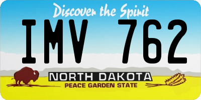 ND license plate IMV762