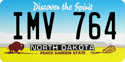 ND license plate IMV764