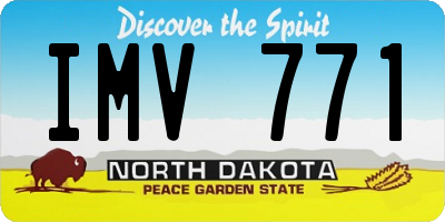 ND license plate IMV771