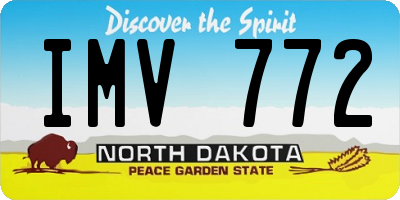 ND license plate IMV772