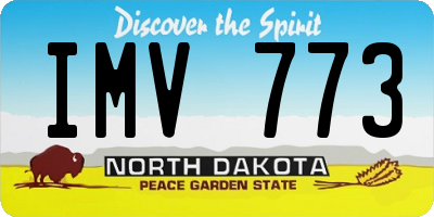 ND license plate IMV773