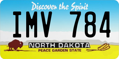 ND license plate IMV784