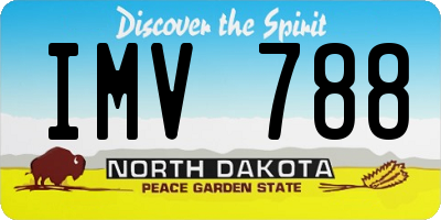 ND license plate IMV788