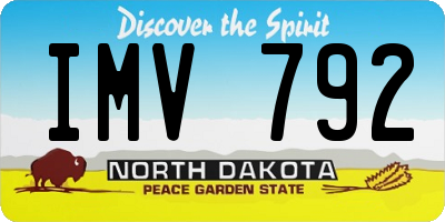 ND license plate IMV792