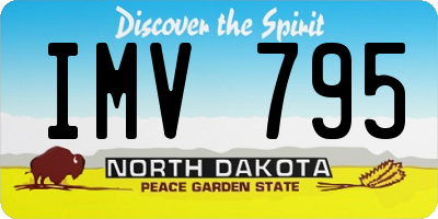 ND license plate IMV795