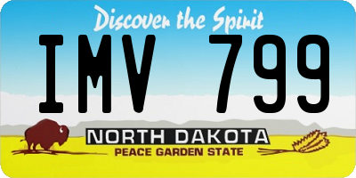 ND license plate IMV799