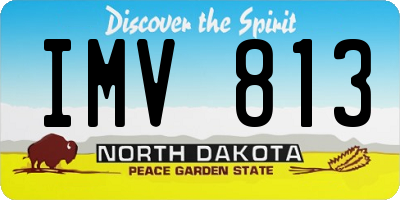ND license plate IMV813