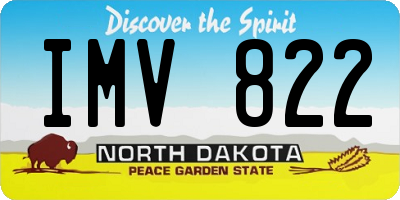 ND license plate IMV822