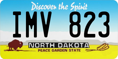 ND license plate IMV823