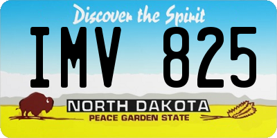 ND license plate IMV825