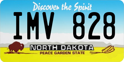 ND license plate IMV828