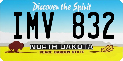 ND license plate IMV832