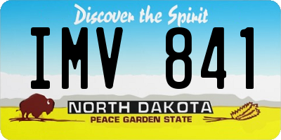 ND license plate IMV841