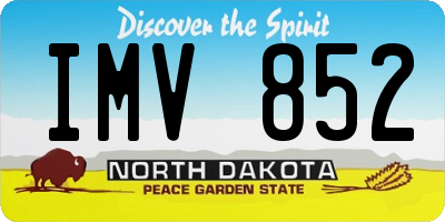 ND license plate IMV852