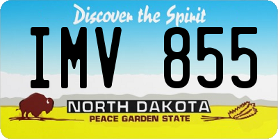 ND license plate IMV855