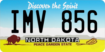 ND license plate IMV856