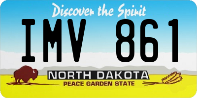 ND license plate IMV861