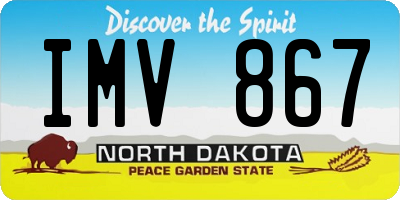 ND license plate IMV867