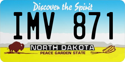 ND license plate IMV871