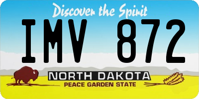 ND license plate IMV872